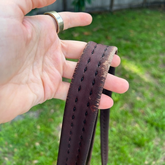 Rustic Boho Italian Leather Bag Burgundy Red Vintage Country Western Style Purse - Picture 6 of 16